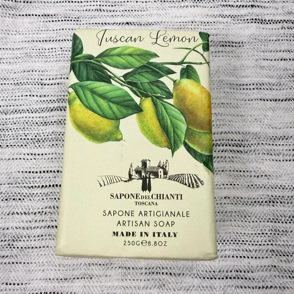 Sapone Del Chianti Tuscan Lemon Bar Soap Made in Italy New Sealed Gift
